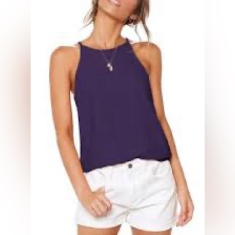 LouKeith Purple sleeveless tank top size small